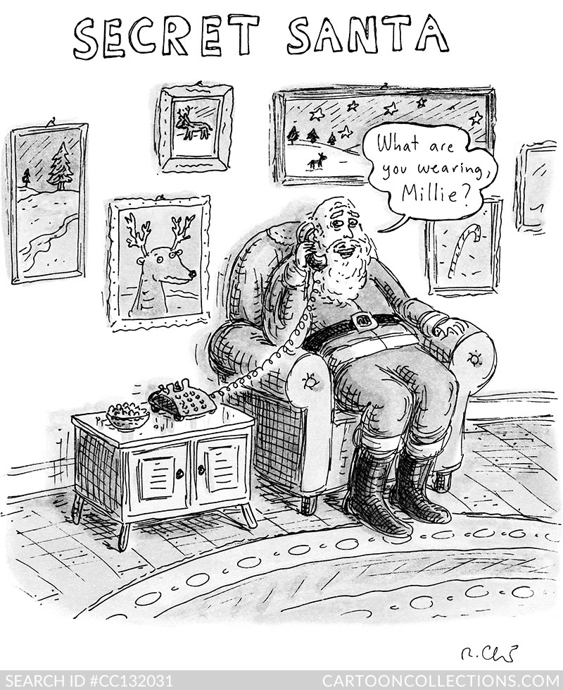 Secret Santa - Bad Santa cartoons - Roz Chast CartoonStock.com - Bad Santa cartoons - Roz Chast