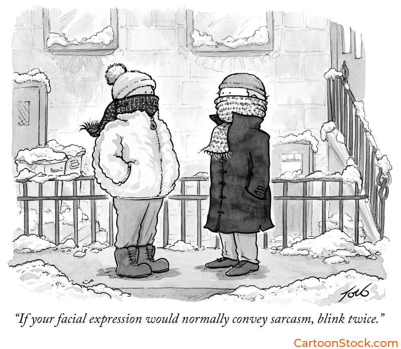 Image showing how hard reading facial cues can be wearing winter clothing