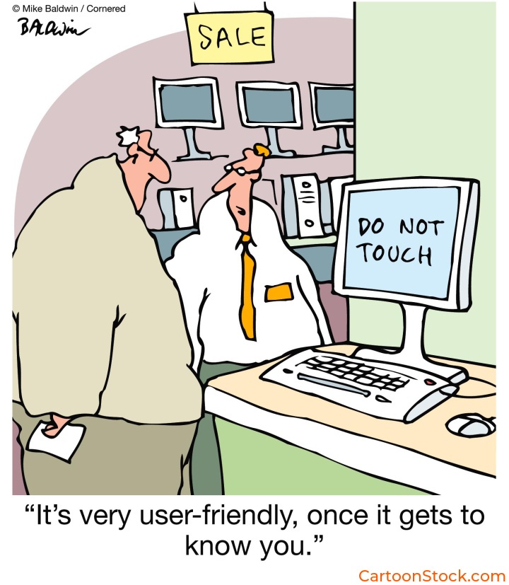 Image of computer with "do not touch" onscreen