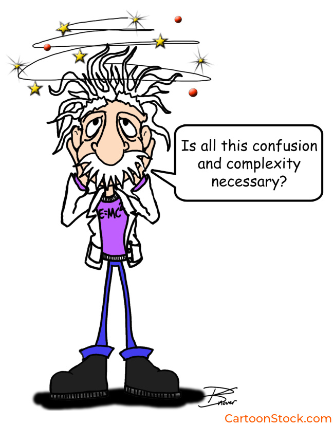 Image showing Einstein looking confused