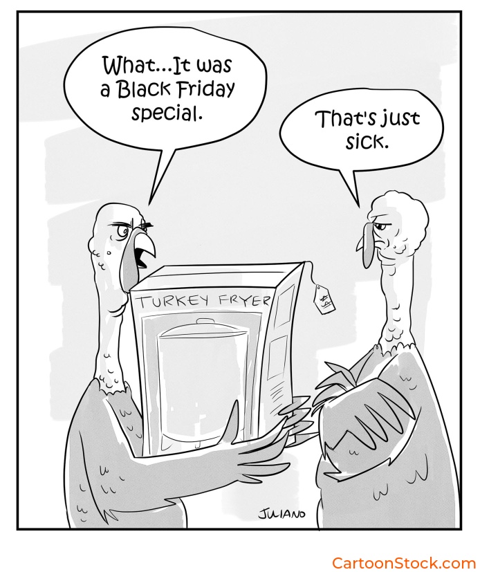 Image by Phil Julinao of turkeys at black friday