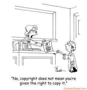 Image showing copyright in a school context