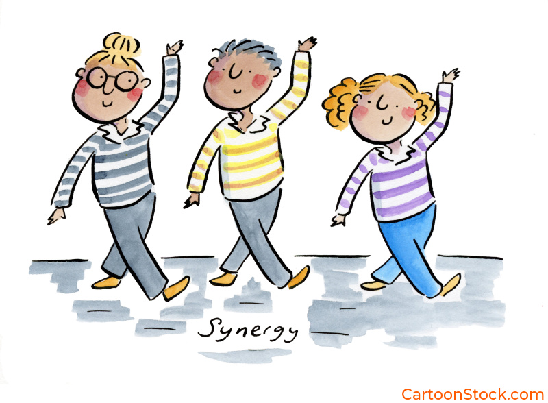 image showing a team with synergy