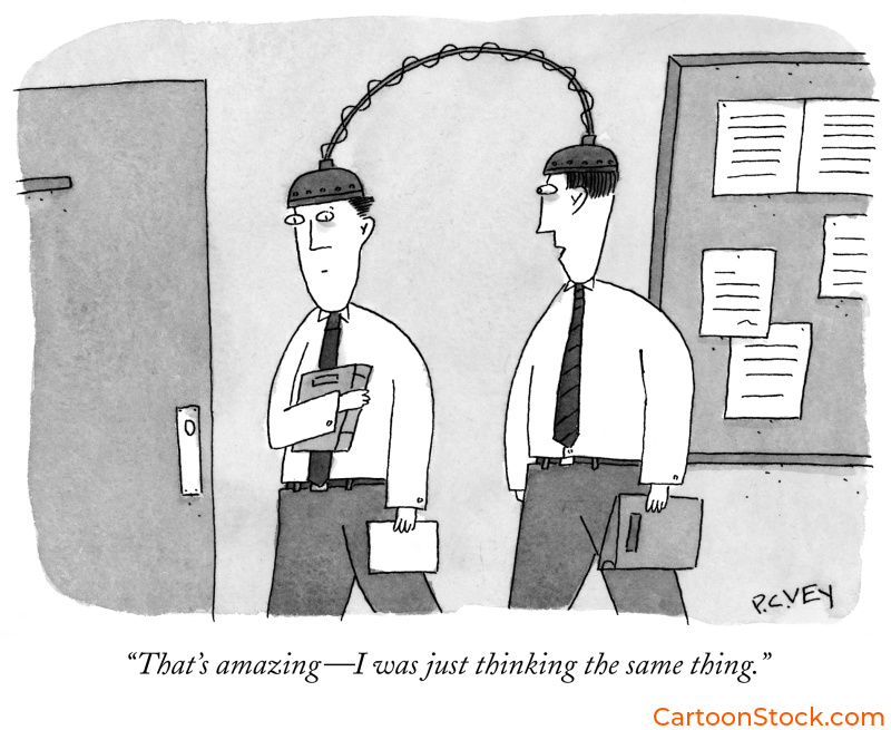 Image of two people exchanging ideas