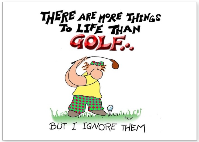 Greetings card for golfer, birthday, christmas, any occasion funny