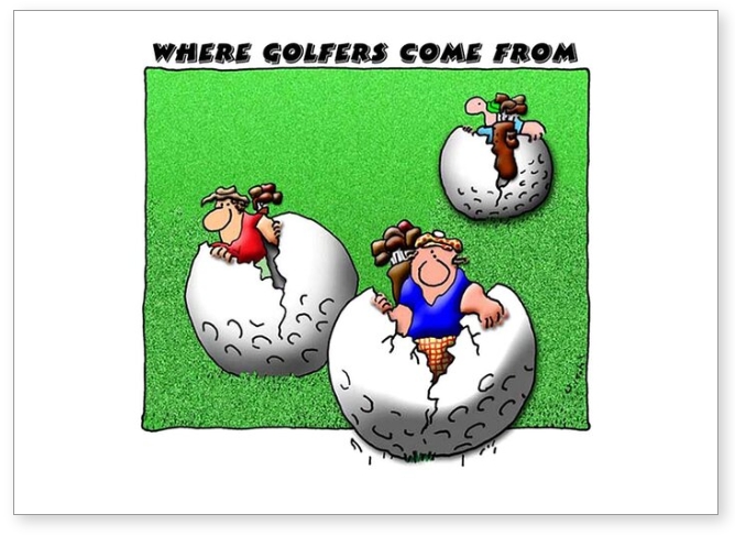 Greetings card for golfers, birthday, fathers day