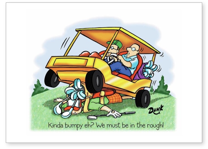 Funny golf greetings card for any occasion