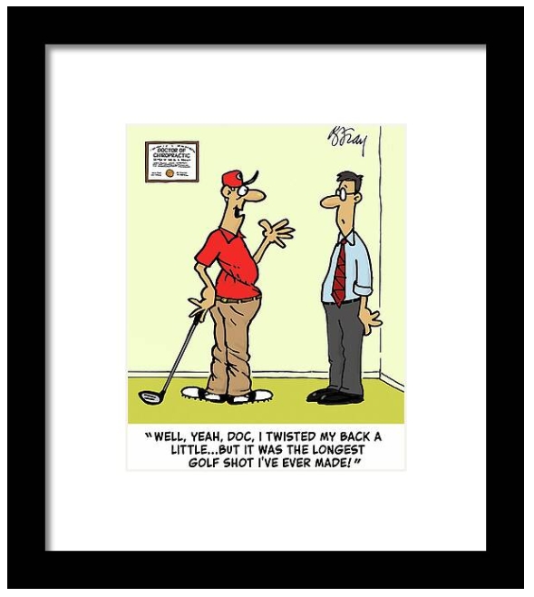 Framed golf print for fathers day christmas day birthday