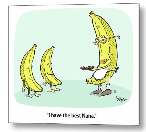I have the best nana cartoon metal print by Daniel Beyer