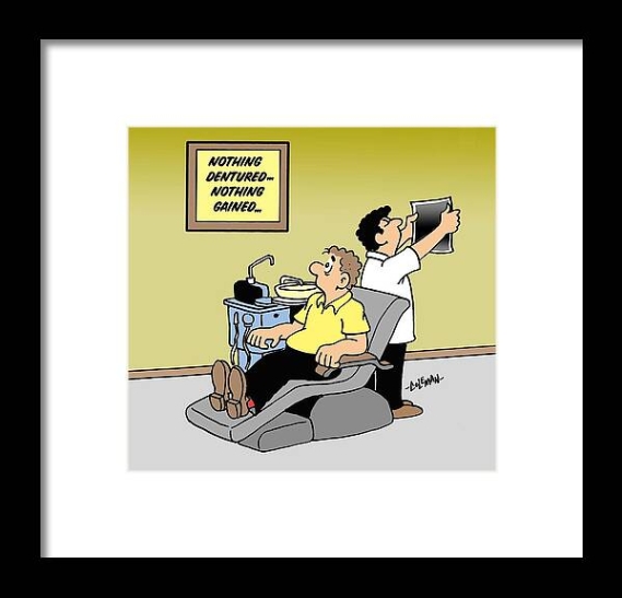 Cartoon by Ron Coleman of a dentist patient