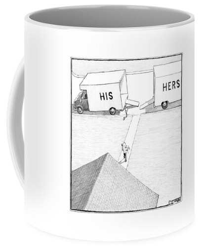 Cartoon mug for removal companies gift by Matthew Diffee
